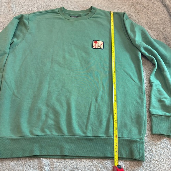 Dark Seas Division Men Medium Crewneck Sweatshirt Green Embroidered Logo Preppy - Picture 6 of 14